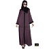 Front open Abaya- Burgundy Front open Abaya- Burgundy